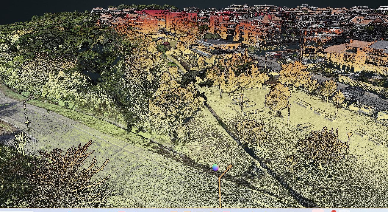 part of Burgas from above using the 3D scanner