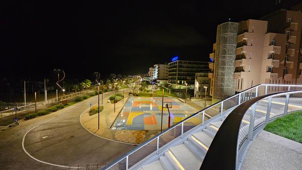 Parco del Mare by night Rimin's Parco del Mare by night, taken from on top of its water treatment plant.